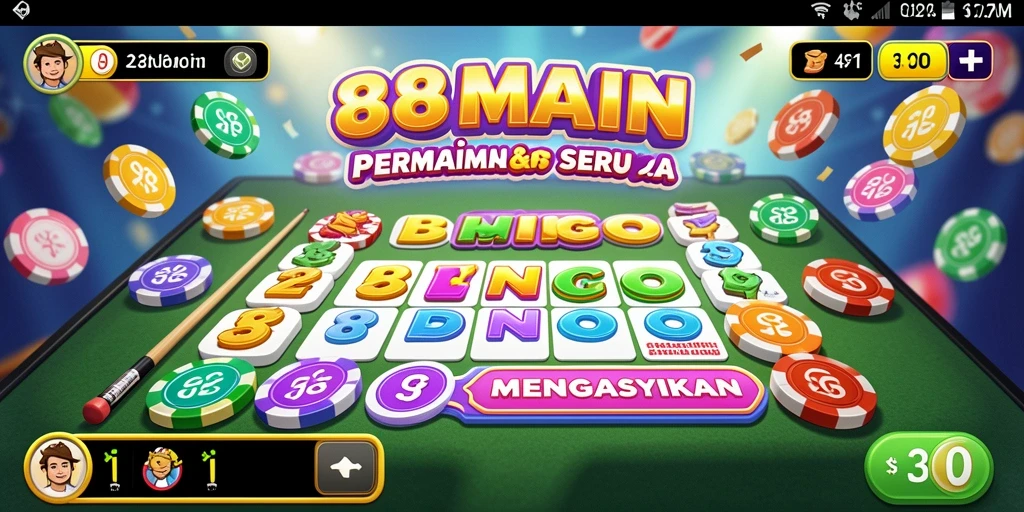 Tampilan gameplay Bingo yang seru dan menarik di 88MAIN.