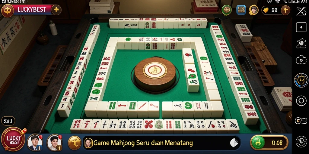 Gameplay seru LUCKYBEST dengan ubin Mahjong yang menarik.