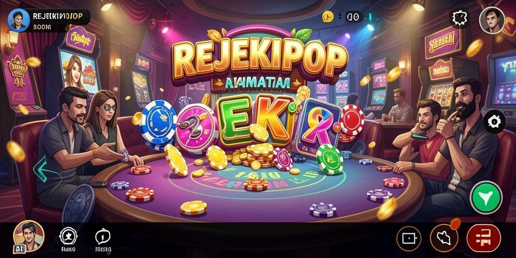 Tampilan gameplay kasino di REJEKIPOP yang menarik dan interaktif.