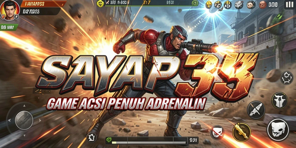 Screenshot utama SAYAP33 menampilkan aksi pertempuran yang mendebarkan.